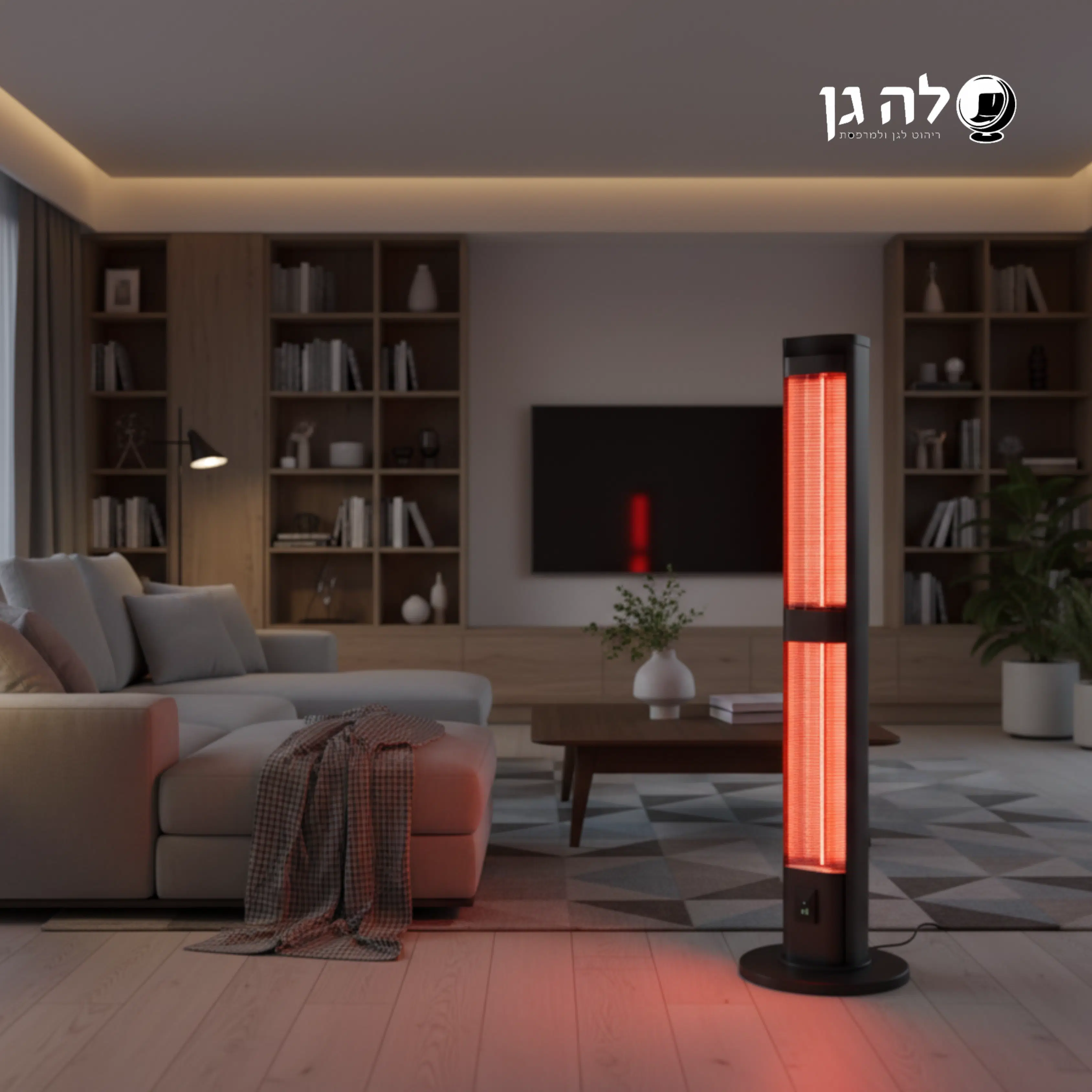 תנור עמוד אינפרא אדום | דגם TOWER HEAT 3000W