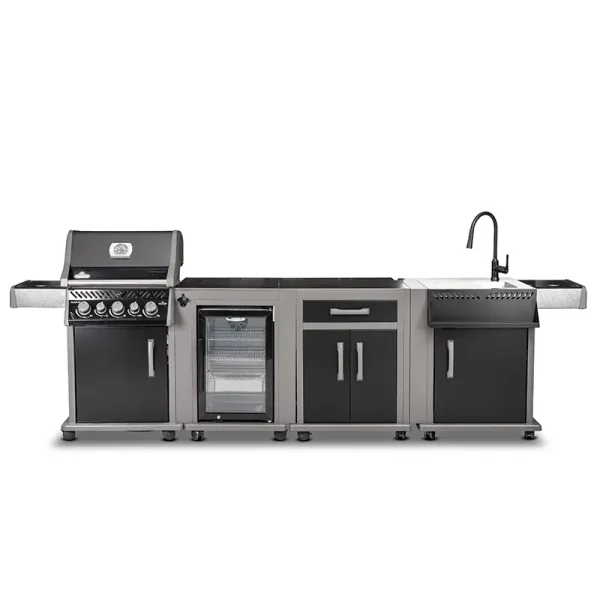 ROGUE MODULAR KITCHEN – NAPOLEON | גריל גז רוג 425 עם כירה – NAPOLEON Rouge + יחידת מקרר + יחידות כיור + יחידת אחסון